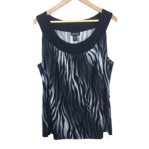 LANE BRYANT Zebra Print Sleeveless Top Size 14/16